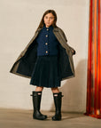Corduroy Pleated Midi Skirt