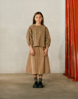 Puff Ball Corduroy Midi Skirt