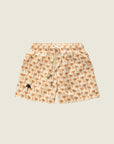 KIDS BEIGE PALM SWIM SHORTS