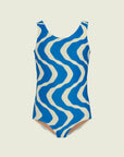 Kids Blue Rippling Bathing Suit