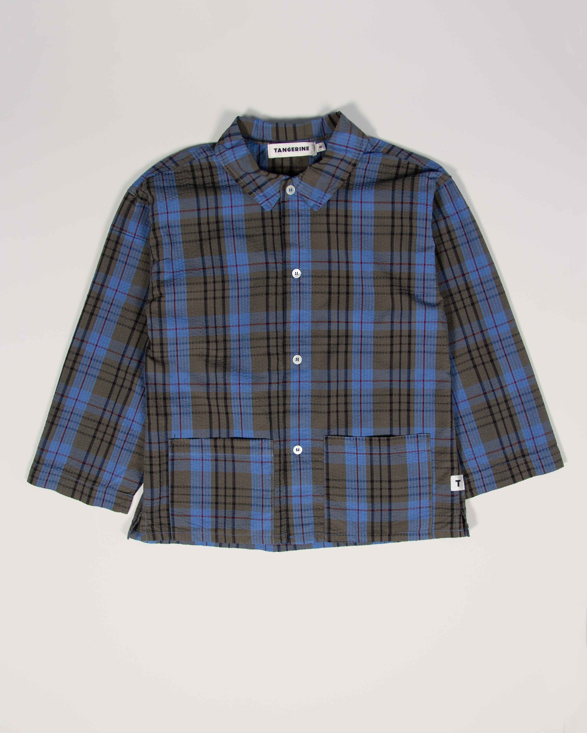 Checked button-up shirt