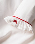 White Red Piping Sophia Nightgown
