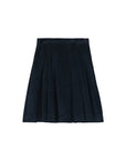 Corduroy Pleated Midi Skirt