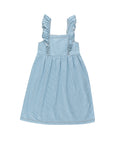 Striped Denim Frills Dress