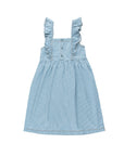Striped Denim Frills Dress