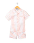Coral Striped Short Set