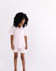 Coral Striped Short Set